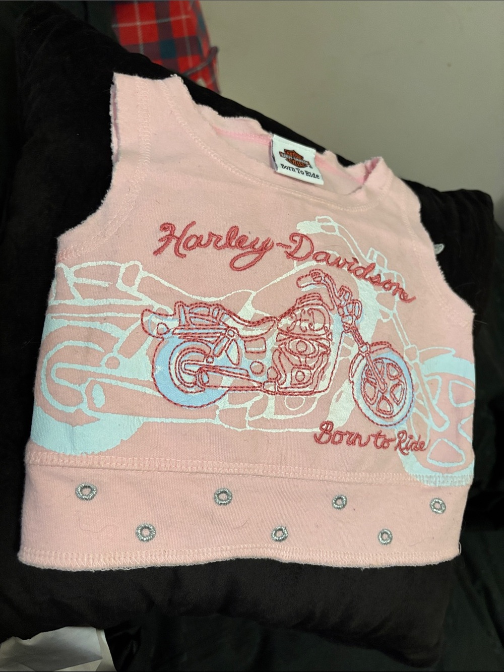 Harley-Davidson Kids Pink Motorcycle Embroidered Tank